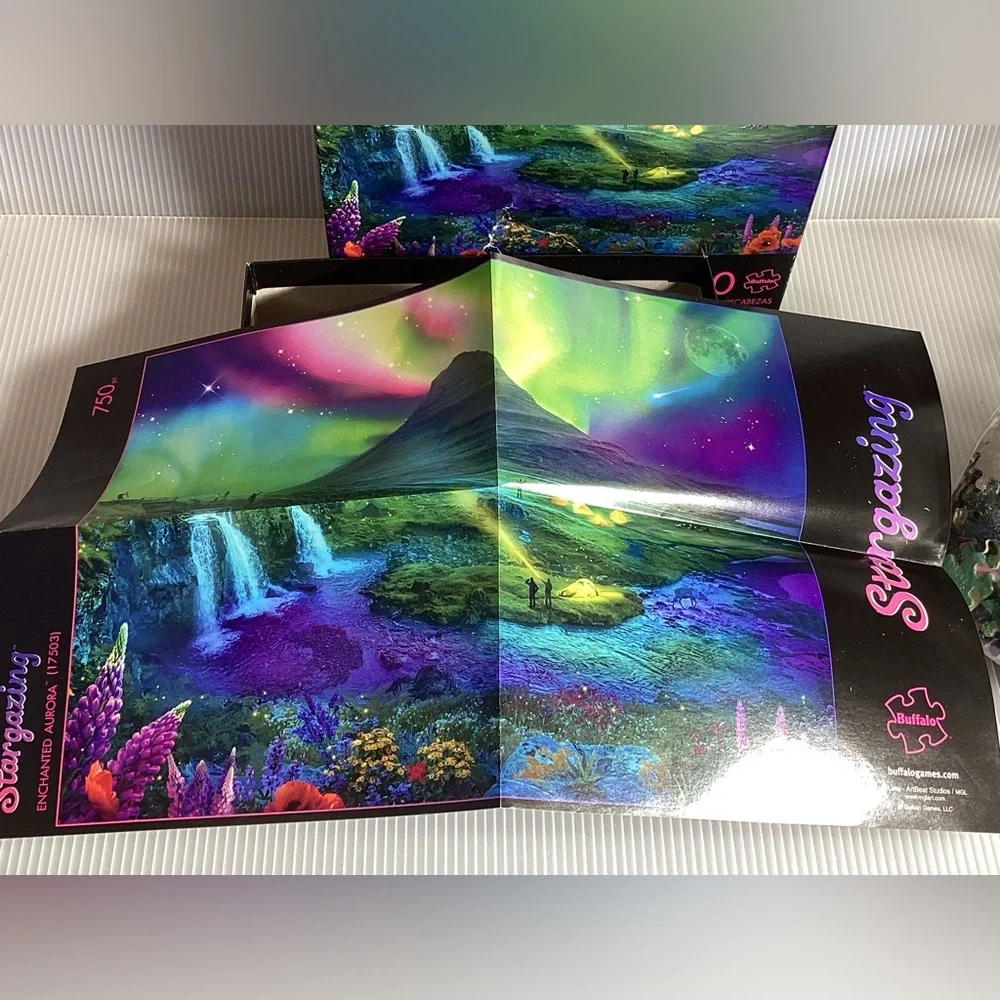 Stargazing Enchanted Aurora 750 Piece Puzzle